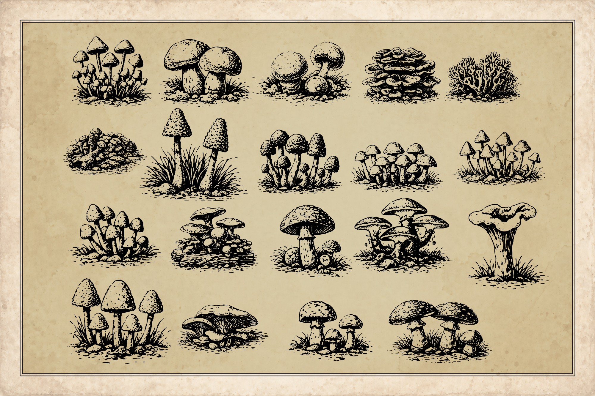 Mushroom PNG freebie preview
